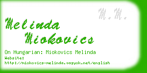 melinda miokovics business card